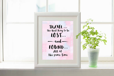 Watercolour designed image by SeaHouse Imagery in frame on windowsill Blog Post 37 INSPIRATIONAL REASONS TO TRAVEL