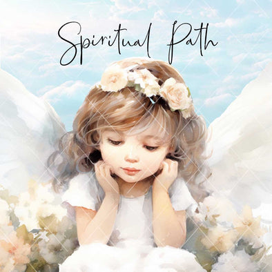 WM STOCK PHOTO Angels Water Colours 6 "Spiritual Path" Square Size