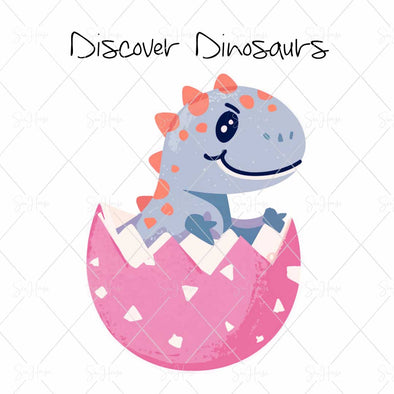 WM STOCK PHOTO Dinosaurs Watercolour "Discover Dinosaurs" Square Size