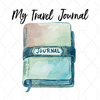 WM STOCK PHOTO Travel Watercolour "My Travel Journal" Square Size