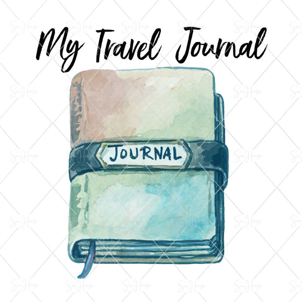 WM STOCK PHOTO Travel Watercolour "My Travel Journal" Square Size
