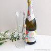 Craft Hanging Creations 3601 Date "8-3-2021" Wine & Glass Celebrate Weddings, Anniversaries, Engagements, Birthdays, Mustard, White Grey Beads Grey Cord 24cm