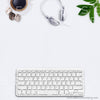 5 WM 2 Flatlay Keyboard Expresso Coffee Macarons x3 Greenery Headphones Square