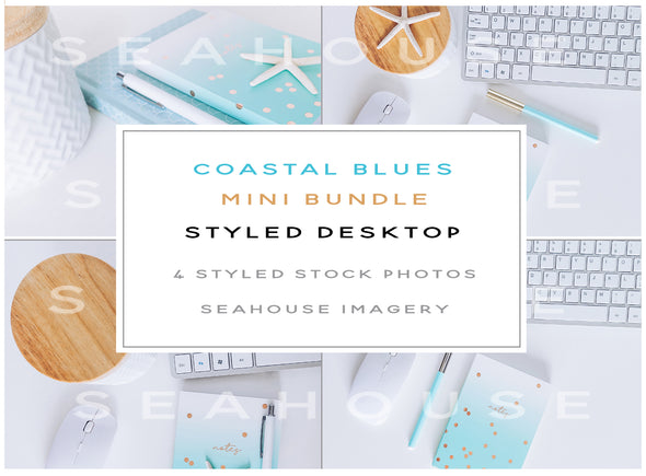 WM Mini Bundle - Coastal Blues Modern Styled Desktop