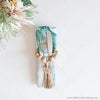 Craft Hanging Creations 4958 Napkin Ring Natural Wooden Beads Love Heart & Tassel Trim 11w x 19h cm