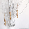 Craft Hanging Creations 5519 Set of 3 Small Hangings One Shell Hand Painted Gold Wooden Beads Each 13cm