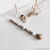 Craft Hanging Creations 5690 Neutral Dummy Pacifier Chain Holder Wooden & Silicone Beads