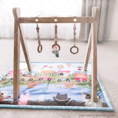 Craft Hanging Creations 5952 Set of 3 Rings Hanger For Baby Wooden Floor Gym or Pram