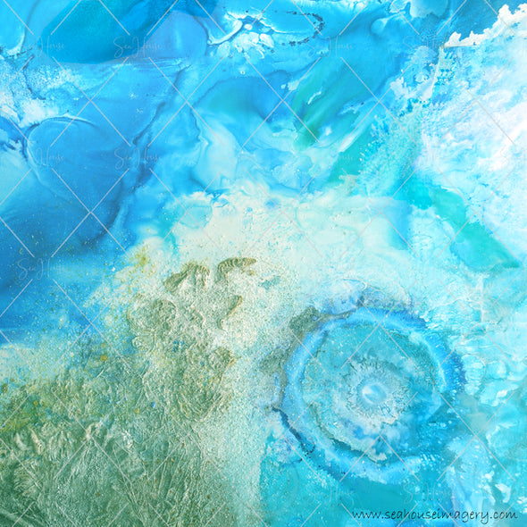 WM Background Backdrops Abstract Under the Sea Blues 7368 Square Size