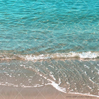 Stock Photo Beach Sea Shore Shimmering Teal 3935 Square Size