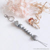 Craft Hanging Creations 5855 Key Ring Silver Beads & Shell 22cm