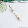 Craft Hanging Creations 5346 Key Ring White Shell Large & Small White & Natural Wooden Beads 18cm