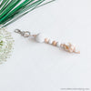 Craft Hanging Creations 5347 Key Ring White Shell Large & Small White & Natural Wooden Beads 18cm