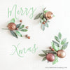 WM Merry Xmas Greenery and Rose Gold 6 Square